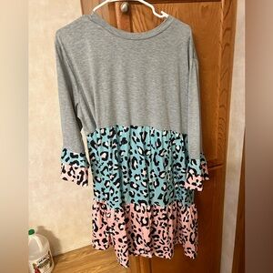 Long sleeve cheetah dress